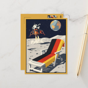 Postal Estilo WPA Humorístico con Tema de Alemania