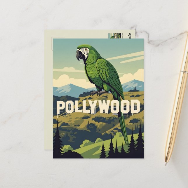 Postal Estilo WPA Parodia de Hollywood (Anverso/Reverso In Situ)
