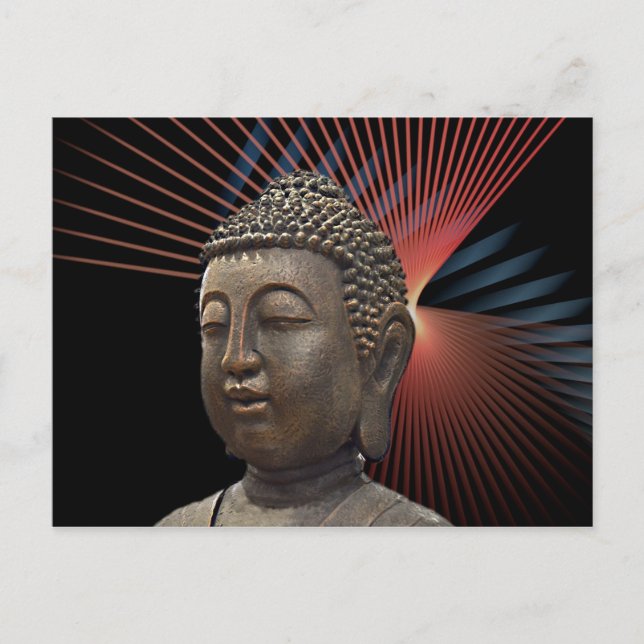 Postal Estilo Yoga Buda de moda (Anverso)