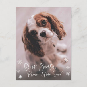 Postal Estimado Santa Define "Buena" Foto De Navidades Gr