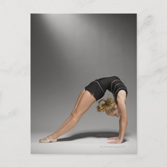 Postal Estiramiento de gimnasta, estudio de 2 (Anverso)