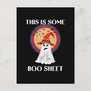 Postal Esto Es Alguna Hoja De Boo Halloween Fantasma Dive