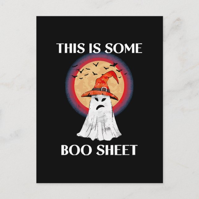 Postal Esto Es Alguna Hoja De Boo Halloween Fantasma Dive (Anverso)