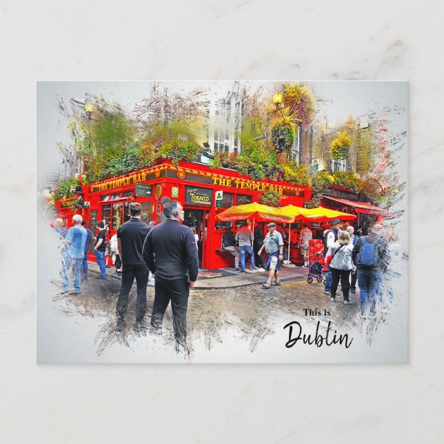 Postal Esto es Dublín-Irlanda (Anverso)