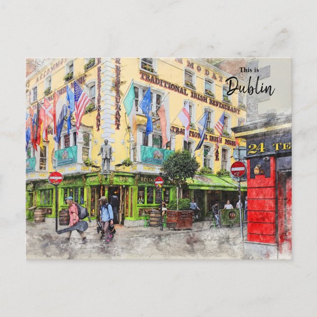 Postal Esto es Dublín-Irlanda (Anverso)