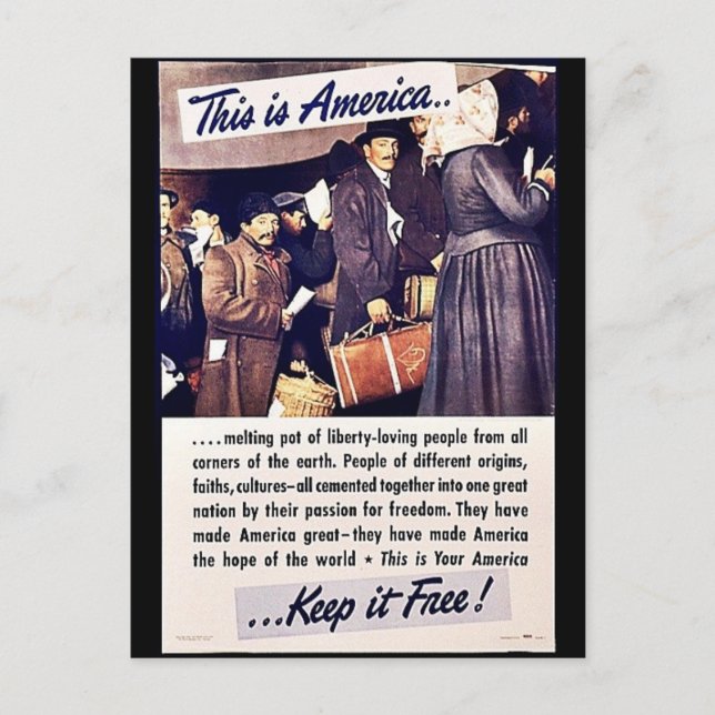 Postal ¡Esto Es Estados Unidos Manténganlo Libre! (Anverso)