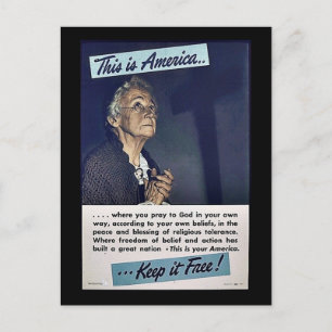 Postal ¡Esto Es Estados Unidos Manténganlo Libre!