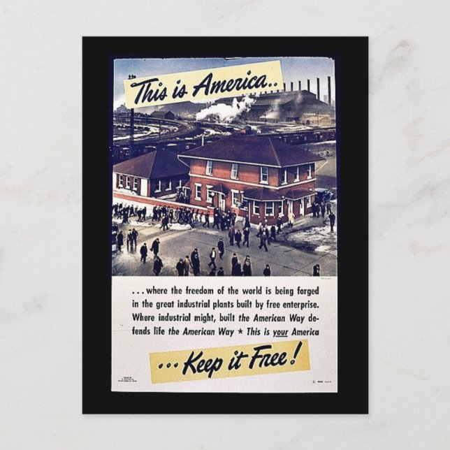 Postal ¡Esto Es Estados Unidos Manténganlo Libre! (Anverso)