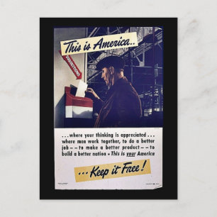 Postal ¡Esto Es Estados Unidos Manténganlo Libre!