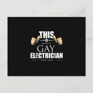 Postal Esto es lo que parece un electricista gay LGBT