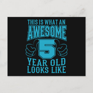 Postal ESTO ES LO QUE UN NIÑO DE 5 AÑOS INCREÍBLE cumplea
