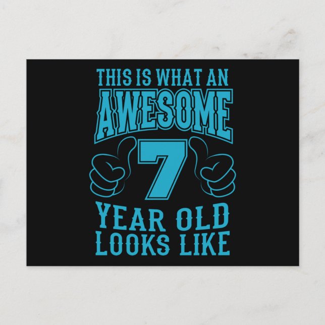 Postal ESTO ES LO QUE UN NIÑO DE 7 AÑOS INCREÍBLE cumplea (Anverso)