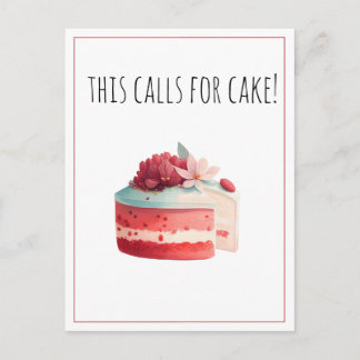 Postal Esto Llama a Pastel | Torta de Terciopelo Rojo en