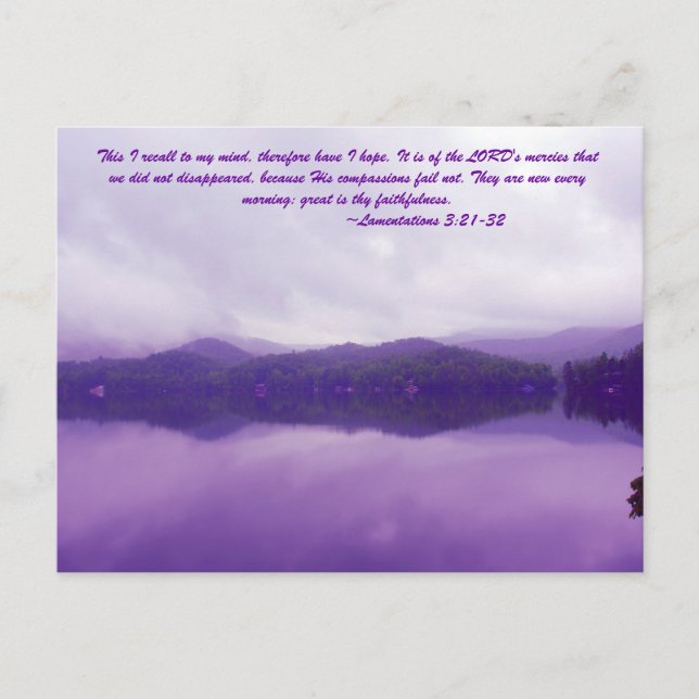 Postal Esto lo recuerdo en mi mente, por lo tanto, espero (Anverso)