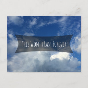Postal "Esto no durará para siempre" nubes el distanciami