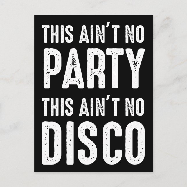 Postal Esto no es Fiesta, no es disco (Anverso)