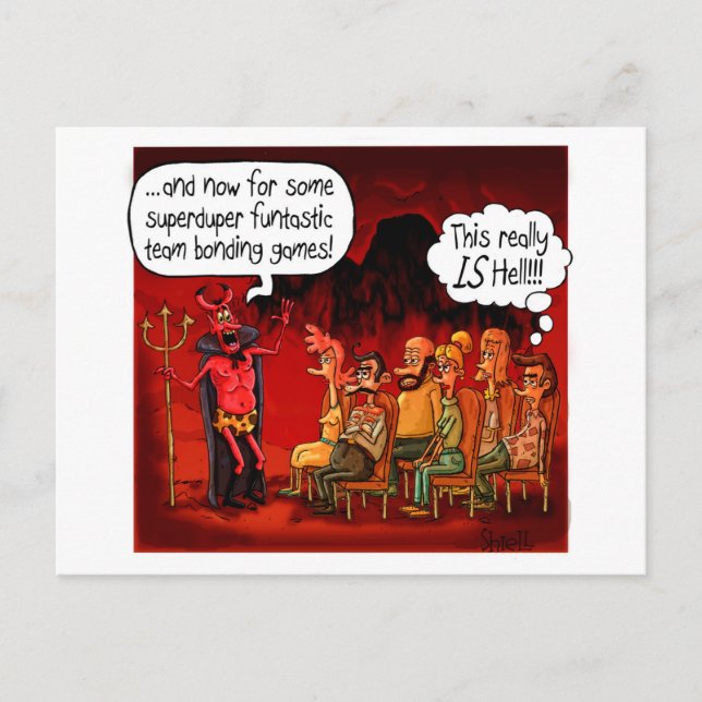 POSTAL ESTO REALMENTE ES UN REGALO INFIERNO (Anverso)