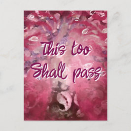 Postal Esto También Pasará Por El Árbol Abstrato Blanco R