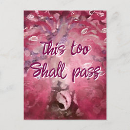 Postal Esto También Pasará Por El Árbol Abstrato Blanco R