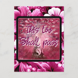 Postal Esto También Pasará Por El Árbol Abstrato Blanco R