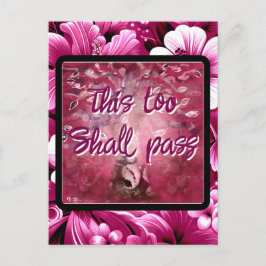 Postal Esto También Pasará Por El Árbol Abstrato Blanco R