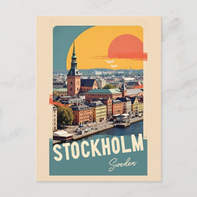Postal Estocolmo Suecia (Anverso)