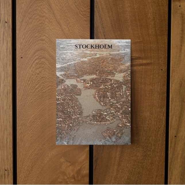 Postal Estocolmo Suecia City View Sky (Stockholm Sweden view postcard)