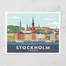 Postal Estocolmo Suecia Gamla Stan Pastel Viaje