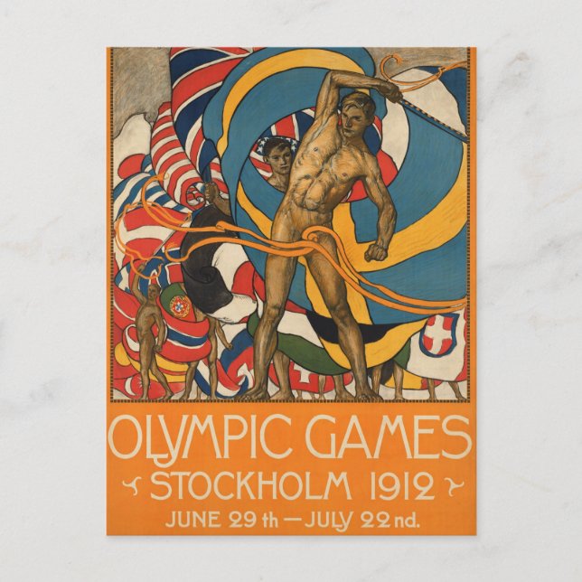 Postal Estocolmo Vintage Suecia - (Anverso)