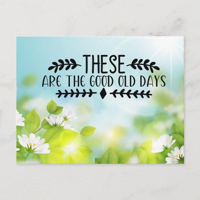 Postal Estos son los buenos viejos tiempos (Anverso)