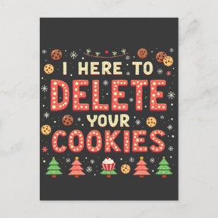 Postal Estoy aquí para borrar tu suéter de navidad feo en