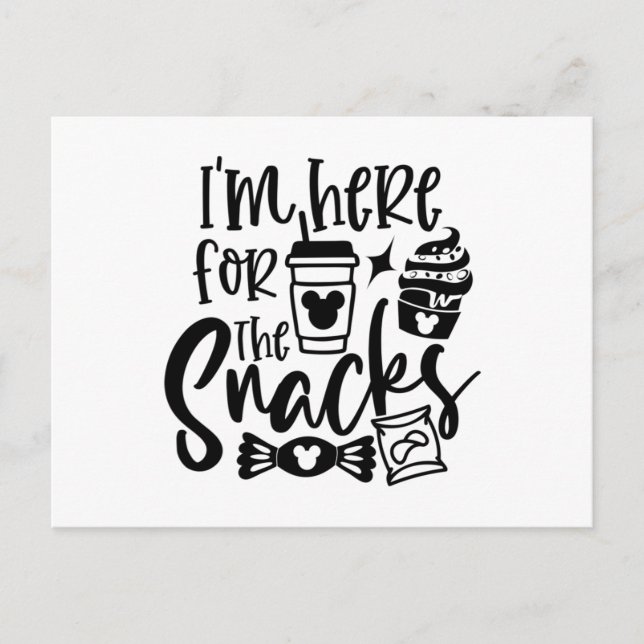 Postal Estoy aquí por los bocadillos (Anverso)