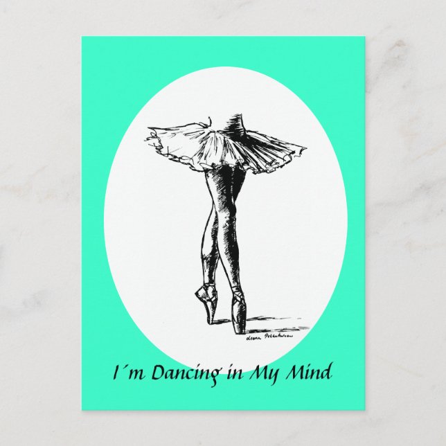 Postal Estoy bailando en mi mente (Anverso)