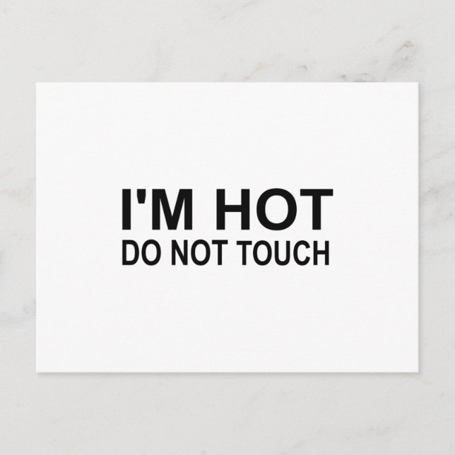 Postal Estoy caliente No tocar (Anverso)