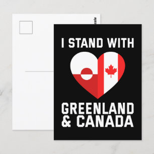 Postal Estoy Con Groenlandia Y Canadá