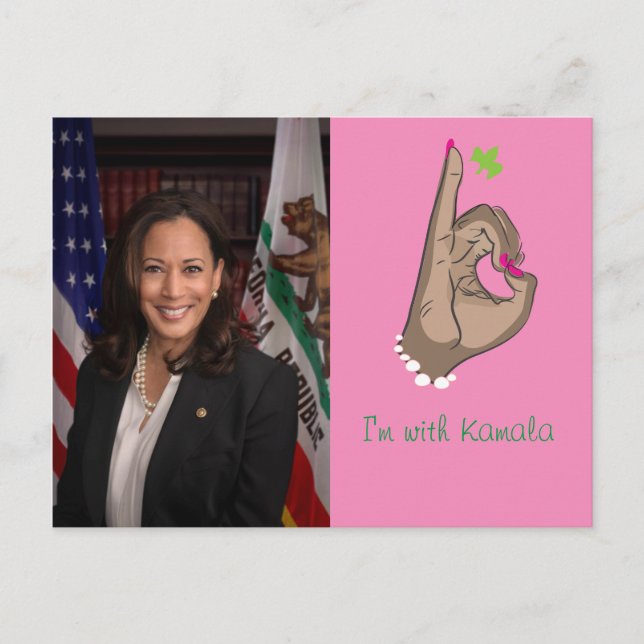 Postal Estoy con Kamala (Anverso)