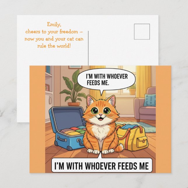 Postal Estoy Con Quien Sea Que Me Temiera Divorcio De Tar (Anverso / Reverso)