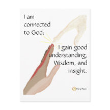 Estoy conectado a Dios; gano las buenas postales.