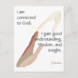 Postal Estoy conectado a Dios; gano las buenas postales.