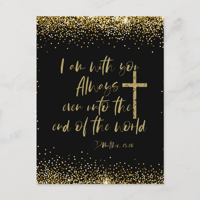 Postal Estoy contigo Siempre Verso de la Biblia (Anverso)