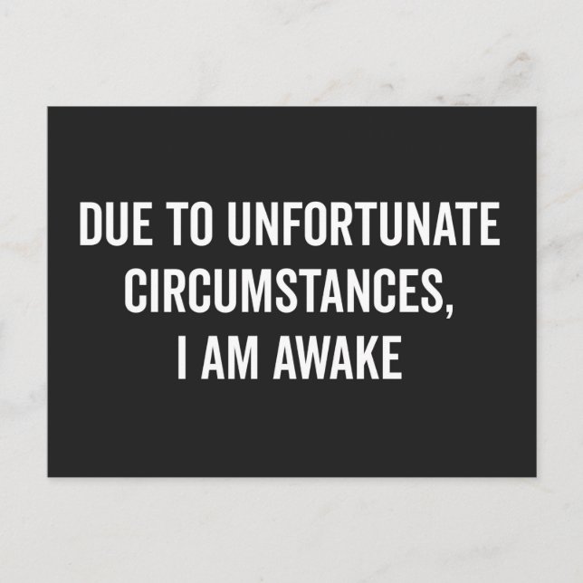 Postal Estoy despierto de una cita divertida (Anverso)