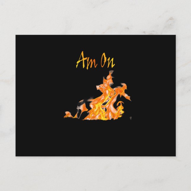 Postal Estoy en el verdadero fuego (Anverso)