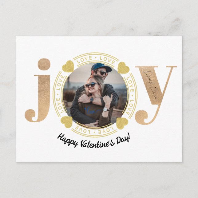 Postal Estoy feliz de pasar El día de San Valentín contig (Anverso)