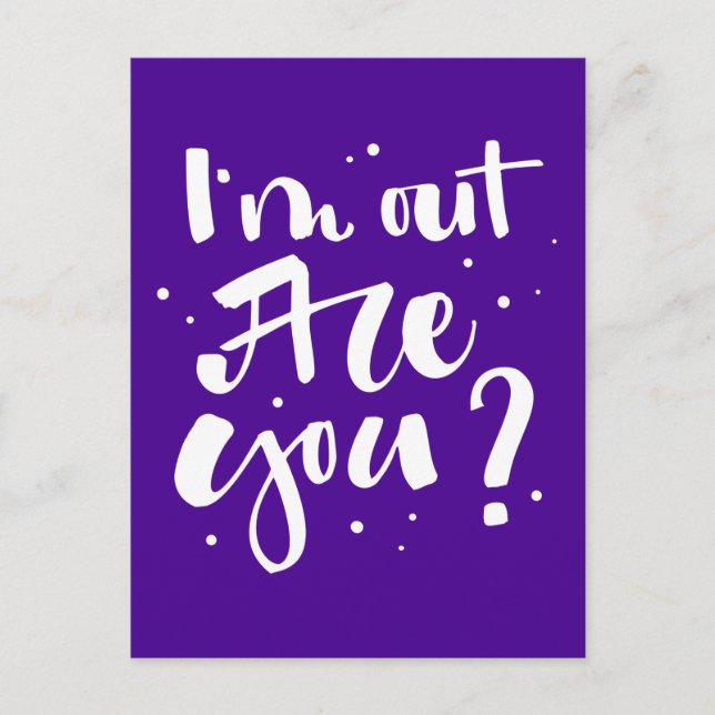 Postal Estoy fuera, ¿eres tú? (Anverso)