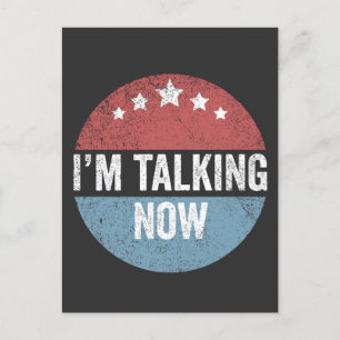 Postal Estoy hablando ahora del debate de Trump Kamala