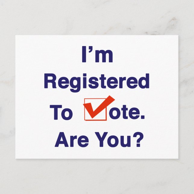 Postal Estoy inscrito para votar 2026 (Anverso)