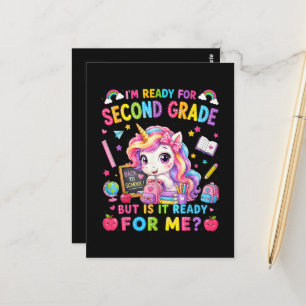 Postal Estoy listo para el unicornio de segundo grado pri