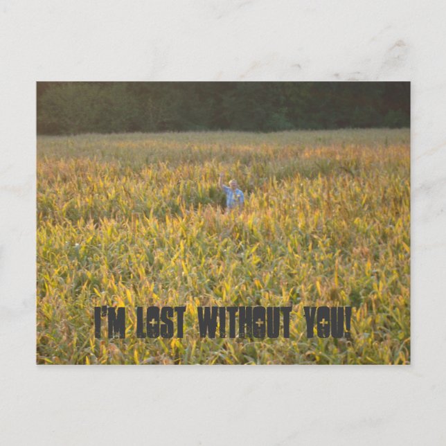 Postal ¡Estoy Perdido Sin Ti! (Anverso)