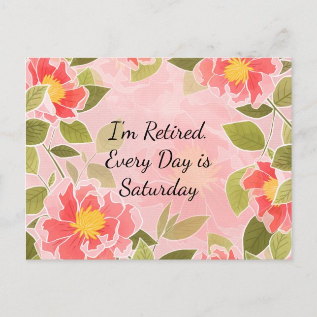 Postal Estoy Retirado. Cada día es sábado. (Anverso)