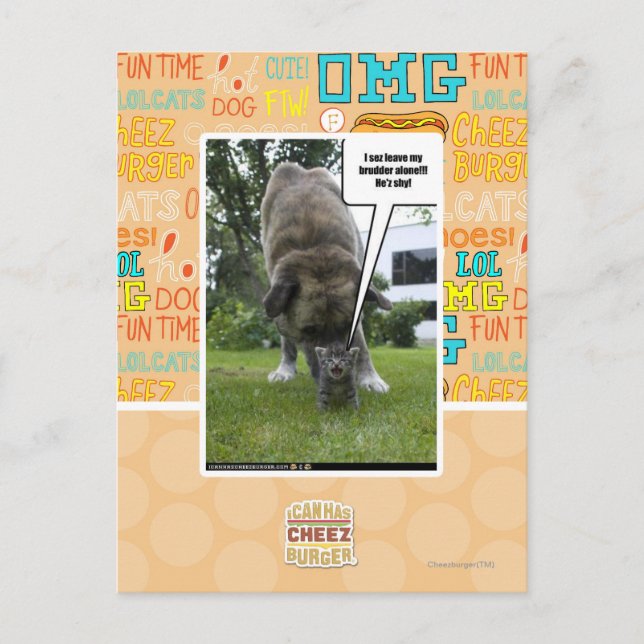 Postal Estoy seguro de dejar solo a mi malhechor (Anverso)